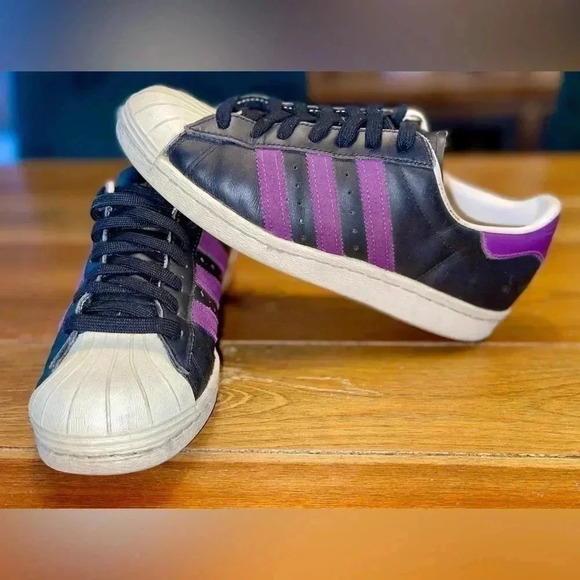 adidas Originals Shoes - Adidas Superstar Purple 3 Stripe Sneakers BB3718 | Men’s 6.5 | Women’s 8.5